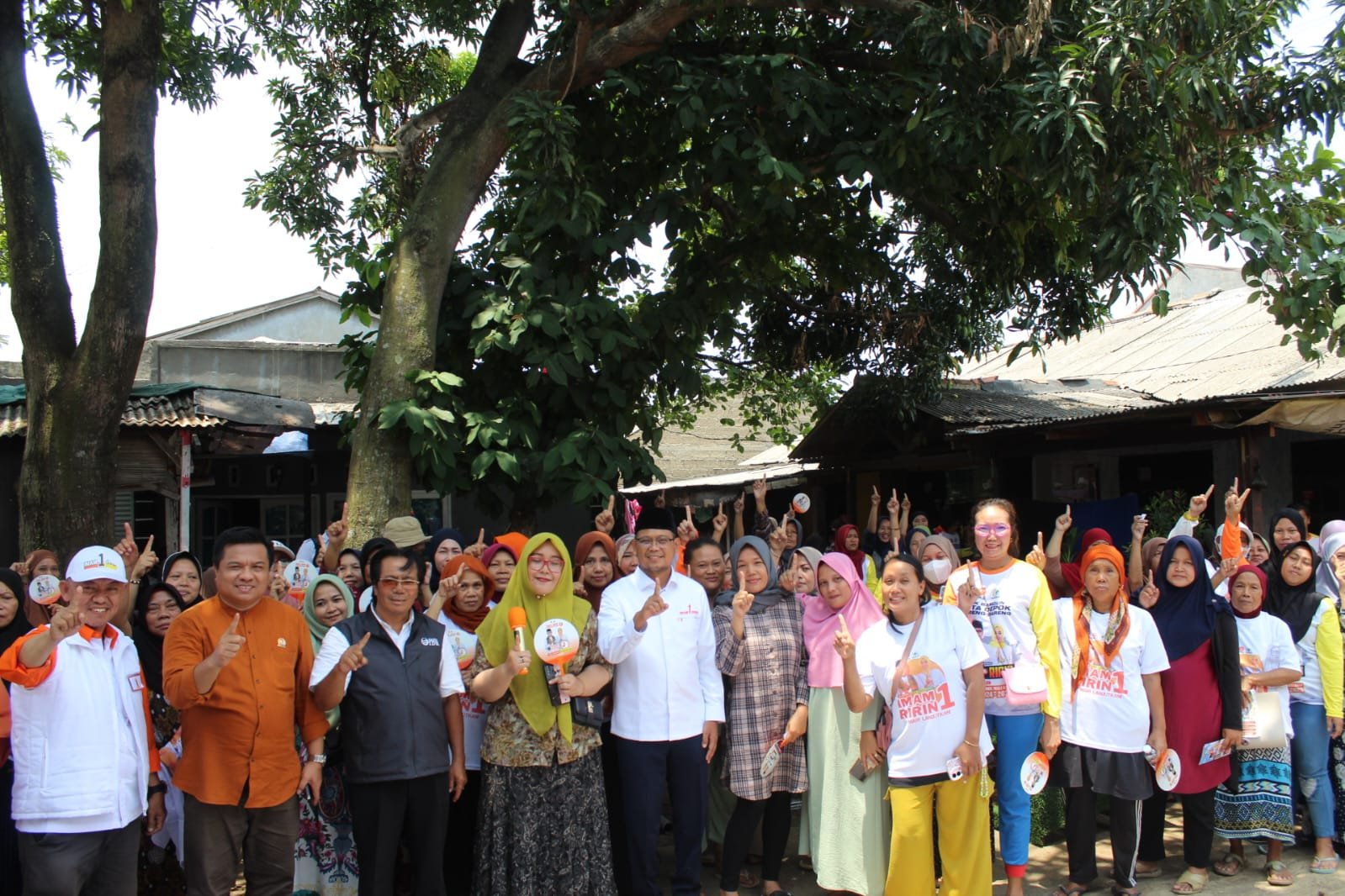 Salah satu kunjungan kampanye Bang Imam di Serua, Bojongsari
